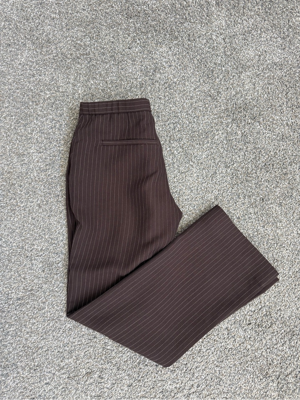 Abercrombie Brown Pinstripe Low rise trousers